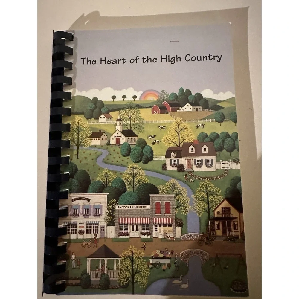 The Heart Of The High Country Cookbook Watauga Boone NC VTG 1999 EC Spiral Band